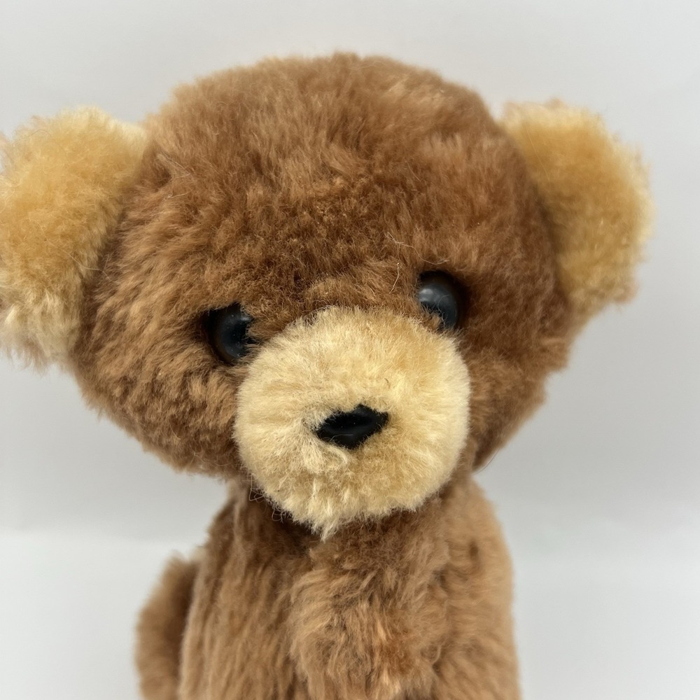 Vintage Plush Bear Hugging Mamma & Baby Teddy Approx 9" Stuffed Animal Brown - Picture 11 of 16
